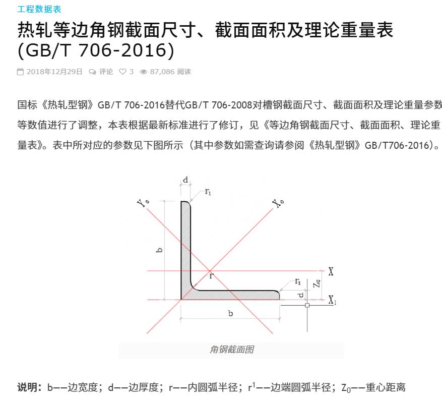 不等边角钢产品示意图